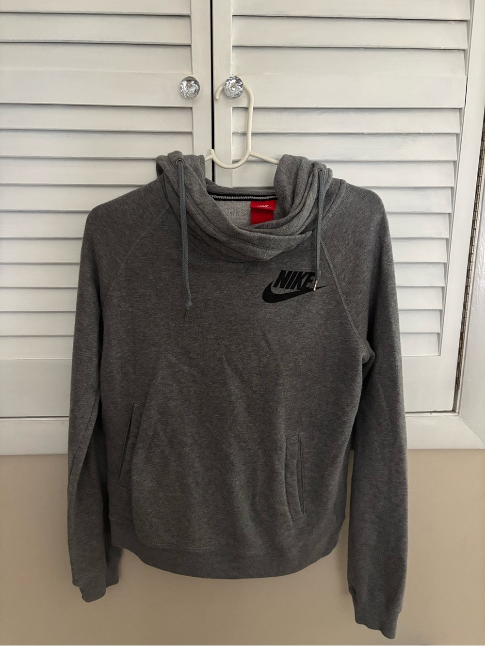 Nike Women's Gray Cowl Neck Pullover Sweater